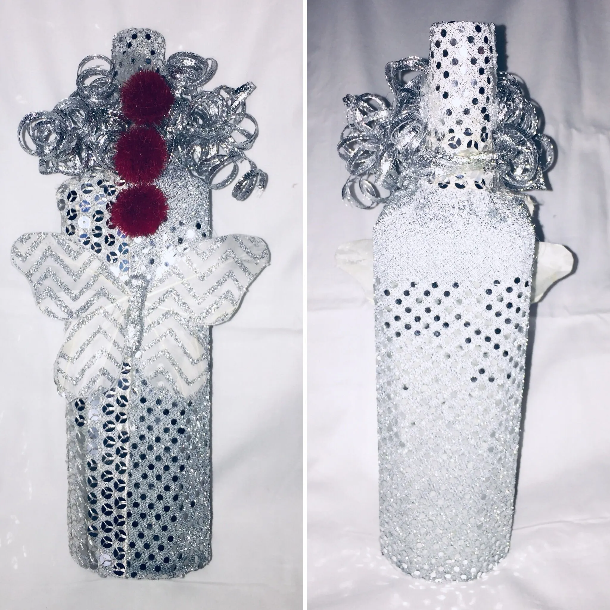 Glass Bottle Embellished Handcrafted