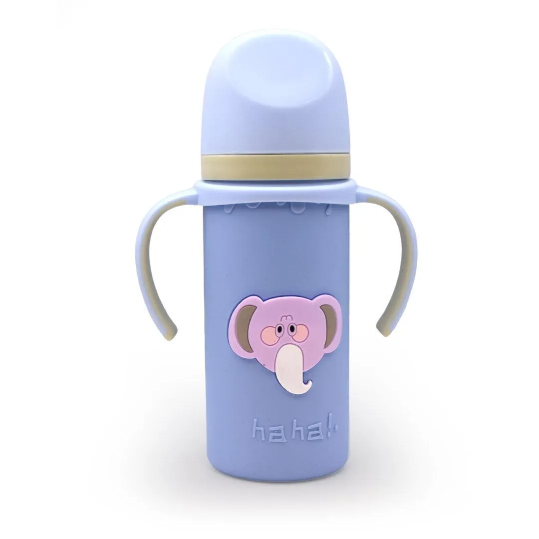 Glass Milk Bottle with Protective Silicone Case for Baby