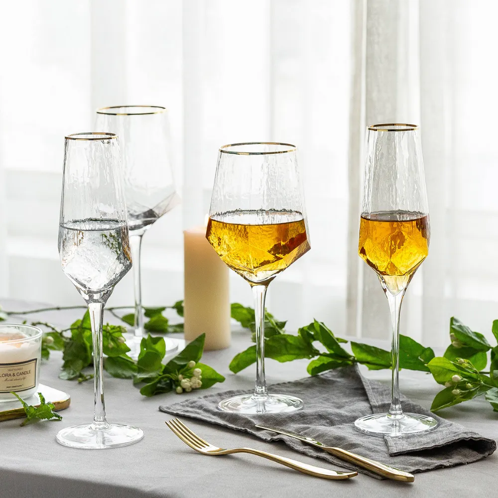 Gold Rim Wine Glasses