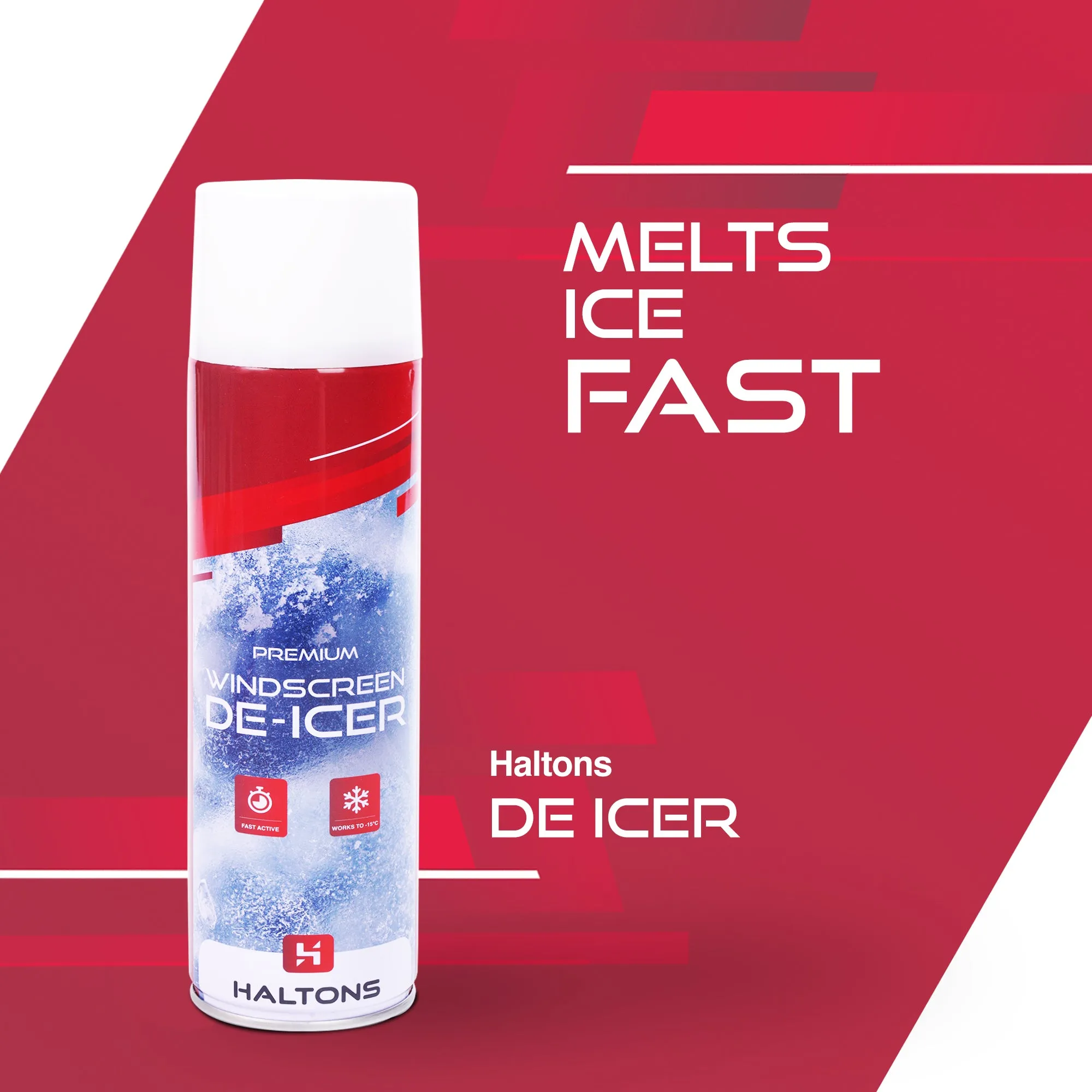 Haltons 3 Pack of De-icer Spray 450ml For Vehicle Windscreens - Quick & Fast Acting Ice & Frost Melting For Windows or Mirrors - Operates at -15°c, Prevents Re-Freezing & Leaves No Damage or Marks