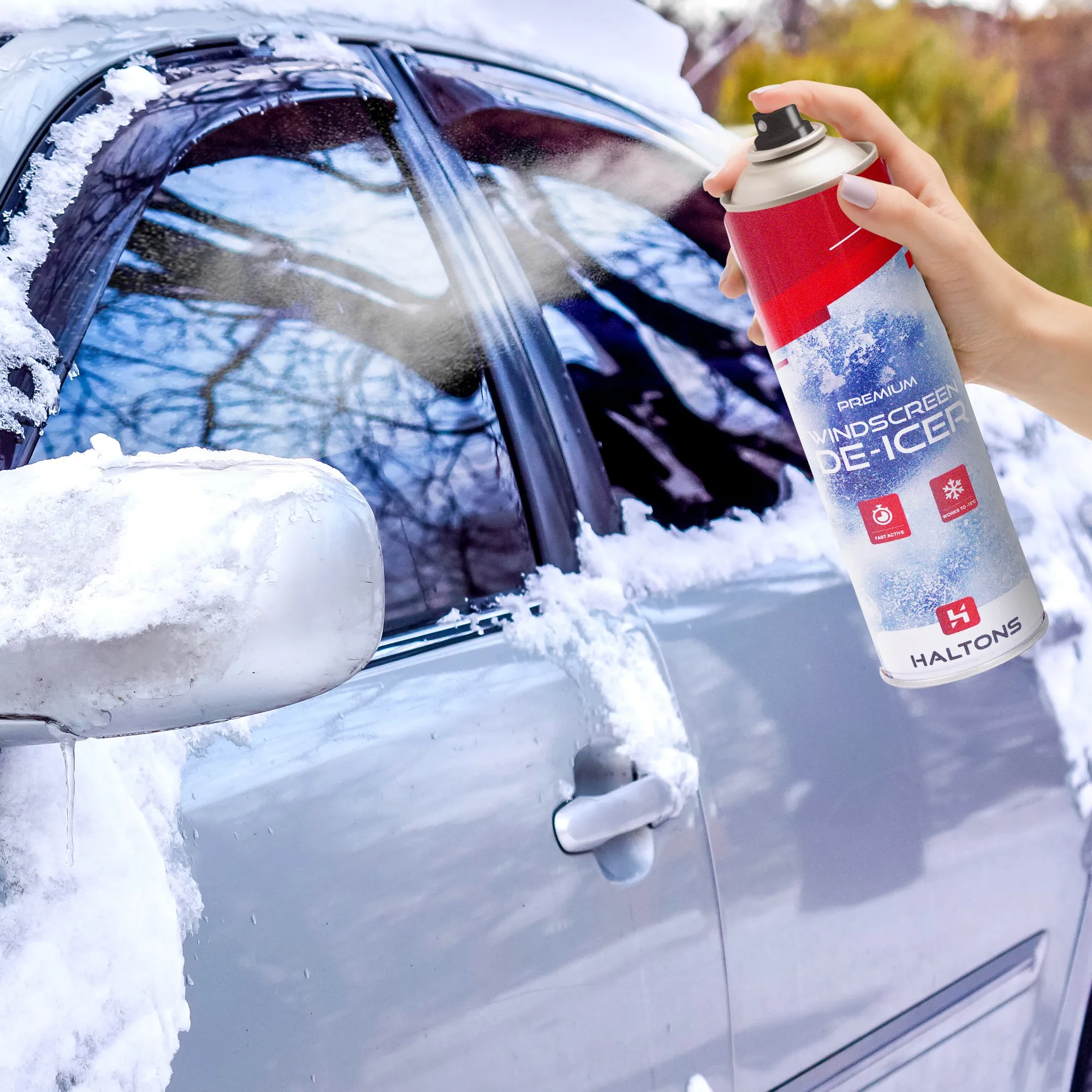 Haltons 3 Pack of De-icer Spray 450ml For Vehicle Windscreens - Quick & Fast Acting Ice & Frost Melting For Windows or Mirrors - Operates at -15°c, Prevents Re-Freezing & Leaves No Damage or Marks