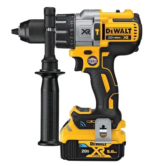 Hammer Drill/Driver - DeWALT®  TOOL CONNECT™ 20V MAX* 1/2 in. XR® Brushless Cordless Hammer Drill/Driver Kit, DCD997CP2BT