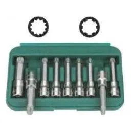 Hans 46028-49 1/2" Drive 9pcs XZN and CV Ribe Bit Socket Wrench Set