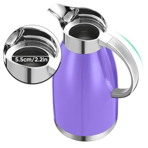 Haosens Thermal Coffee Carafes (64 Oz) 18/8 Stainless Steel - Double Walled Vacuum Flask for Keeping Hot Tea, Water & Coffee