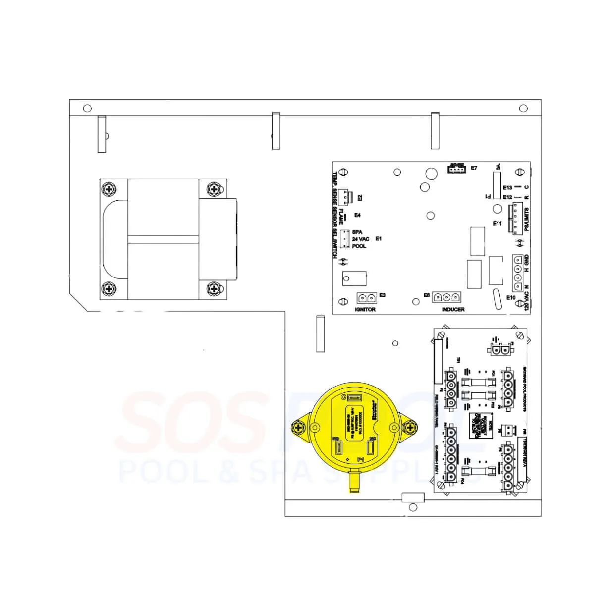 Hayward Blower Vacuum Switch For H-Series Heaters | IDXLBVS1930