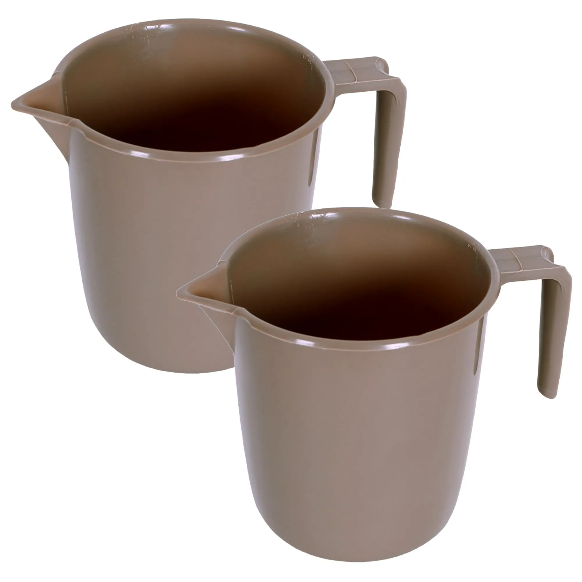 Heart Home Bathroom Mug | Plastic Bath Mug for Bathroom | Bath Mug | Mug for Bathroom | Mug for Toilet | Washroom Jug | 111 Bath Mug | 1 LTR | Pack of 2 | Brown