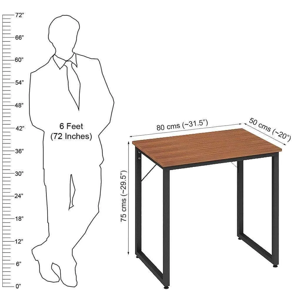 Helios T80 Modern Study/ Writing Desk, Acacia Walnut