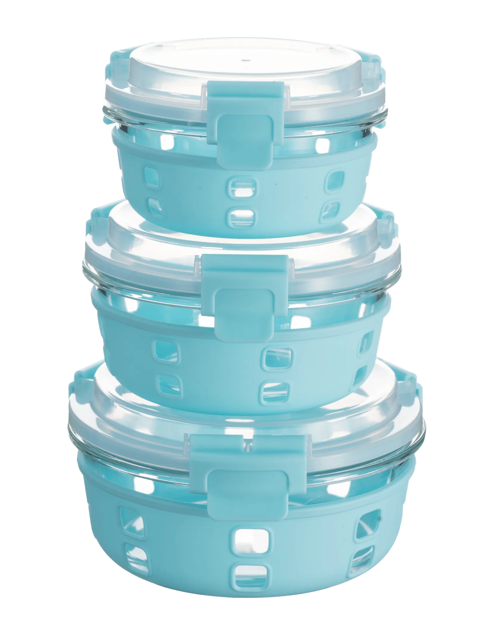 HI-TOP Lids With Pro Grade Removable Lockdown Levers & Silicone Sleeve (Round 3 container set)