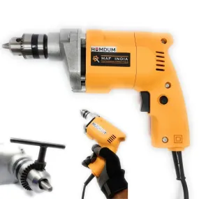 Homdum Simple MAF Electric hand Drill Machine 10mm drill chuck capacity with drill key