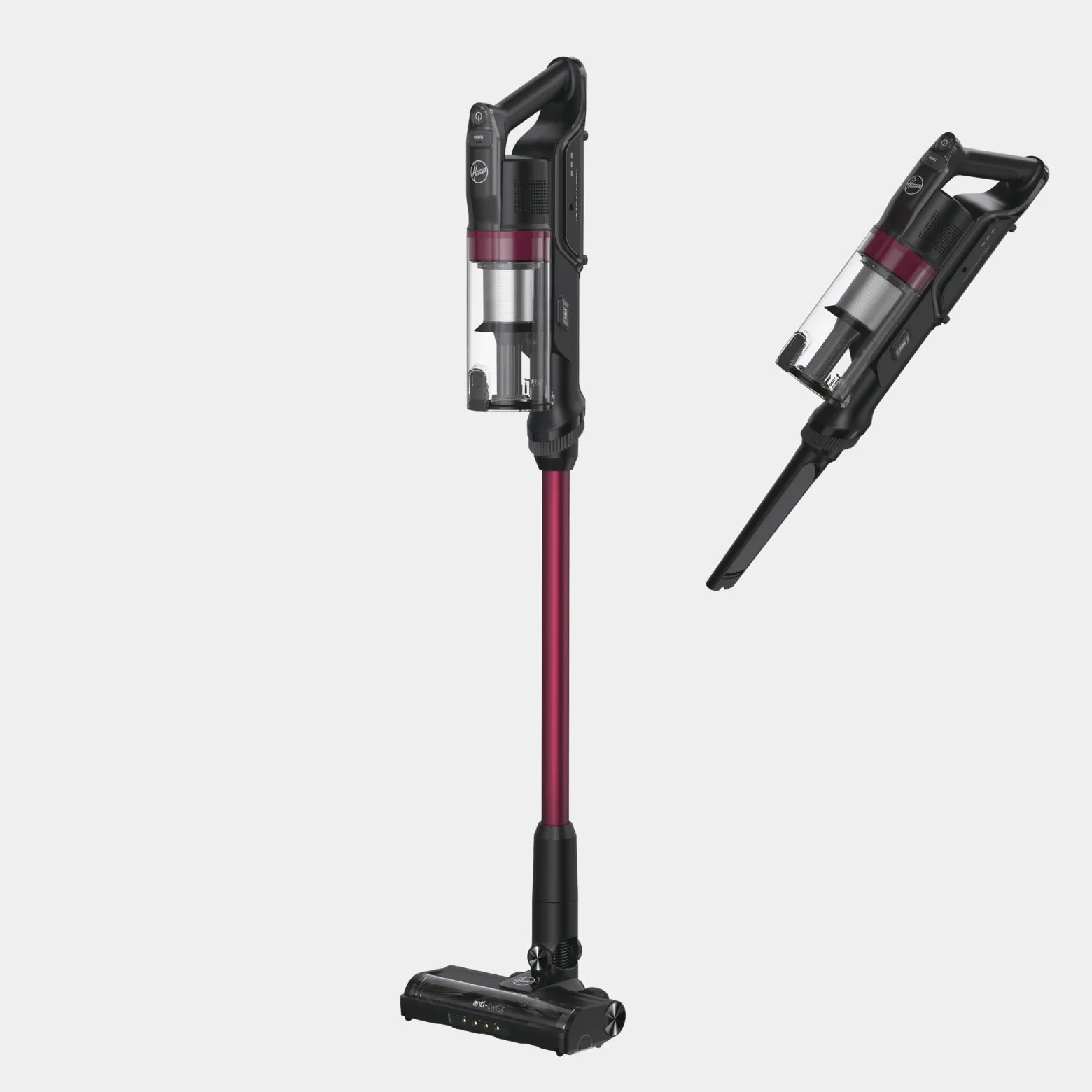 Hoover Cordless Vacuum Cleaner with Anti Hair Wrap, Magenta - HF1 