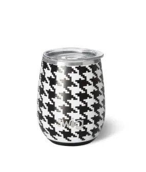 Houndstooth Stemless Wine Cup