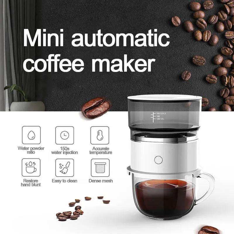 Household Portable Hand Brewed Mini Coffee Maker Outdoor Portable Small Automatic American Coffee Pot