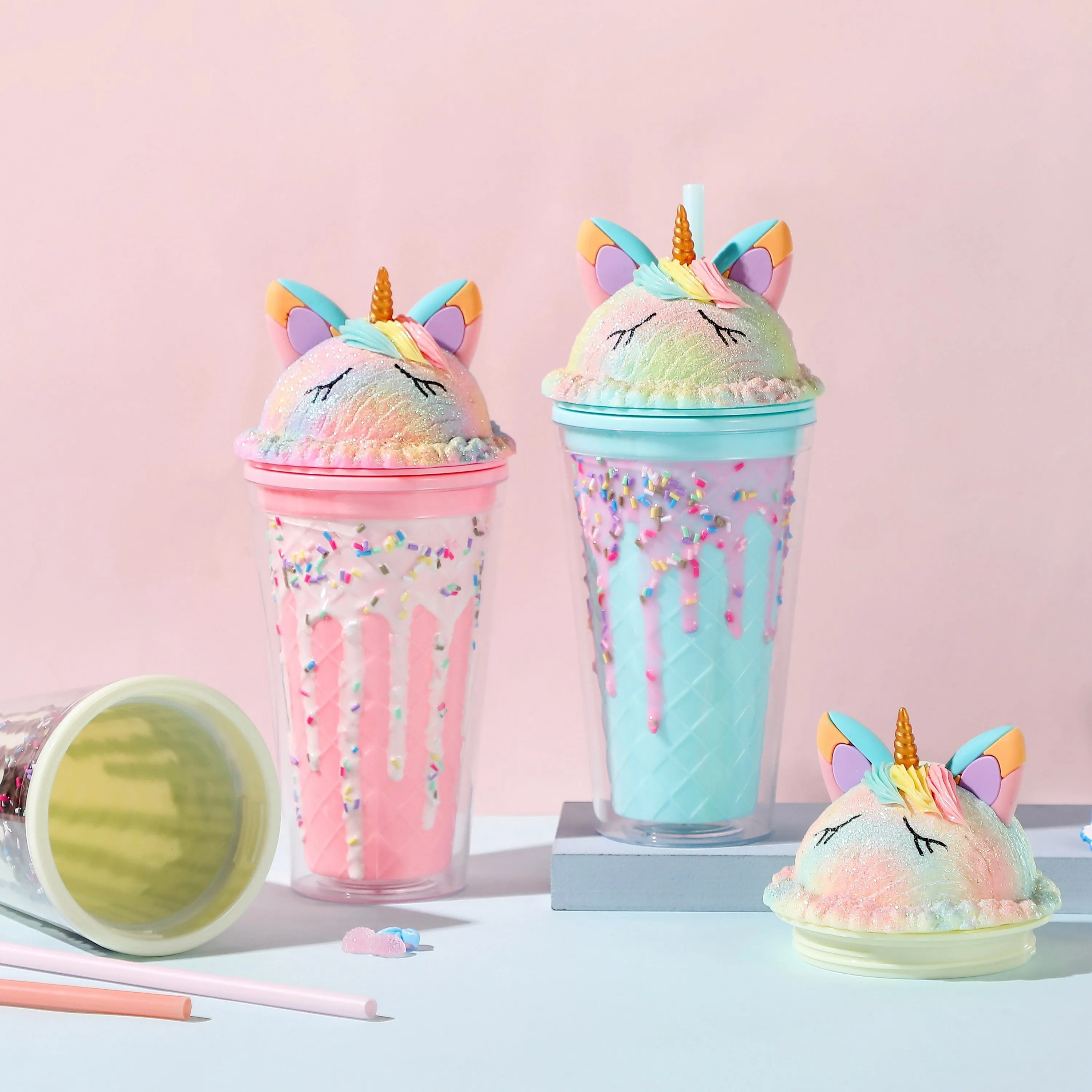 Icecream Unicorn Water Bottles