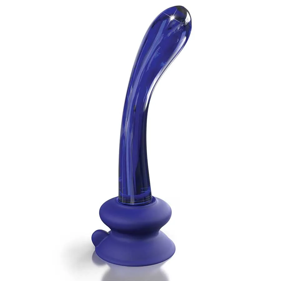 Icicles No. 89 Blue Glass Anal Dildo with Suction Cup by Pipedream Products