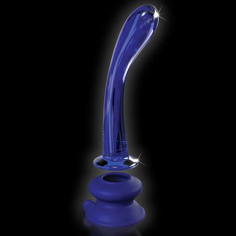 Icicles No. 89 Blue Glass Anal Dildo with Suction Cup by Pipedream Products