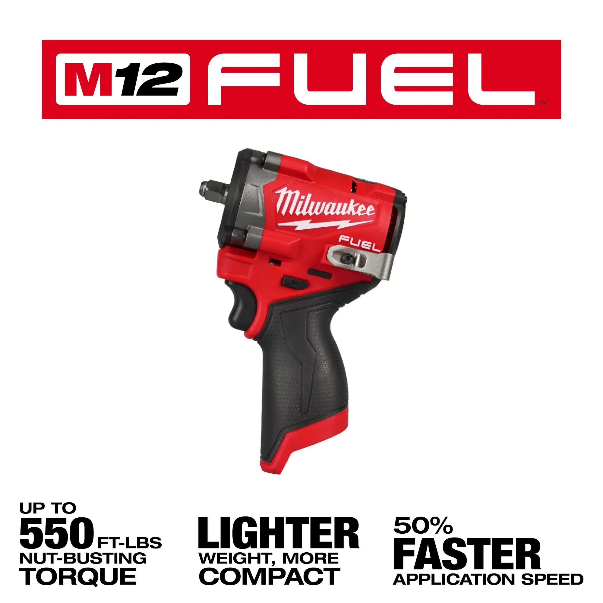 Impact Wrench - Milwaukee M12 FUEL™ Stubby 3/8" Impact Wrench, 2562-20