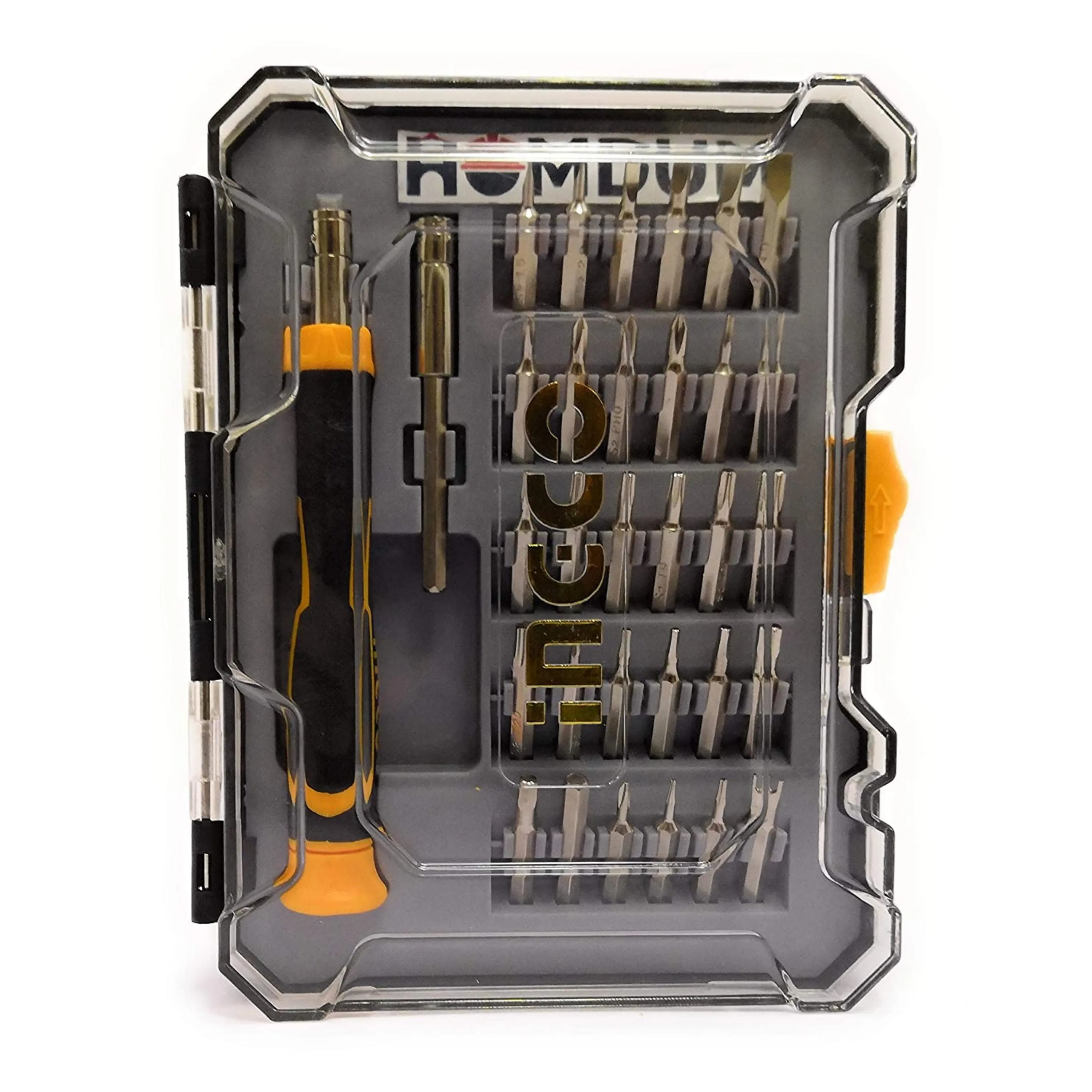 Ingco Repair screwdriver bit set HKSDB0348 – 32 pieces screwdriver bit set - Multiple bit sizes – iPhone, iPad, MacBook repair – Watch repair – Magnetic bits.