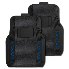 Kansas Jayhawks 2 Piece Deluxe Car Mat Set