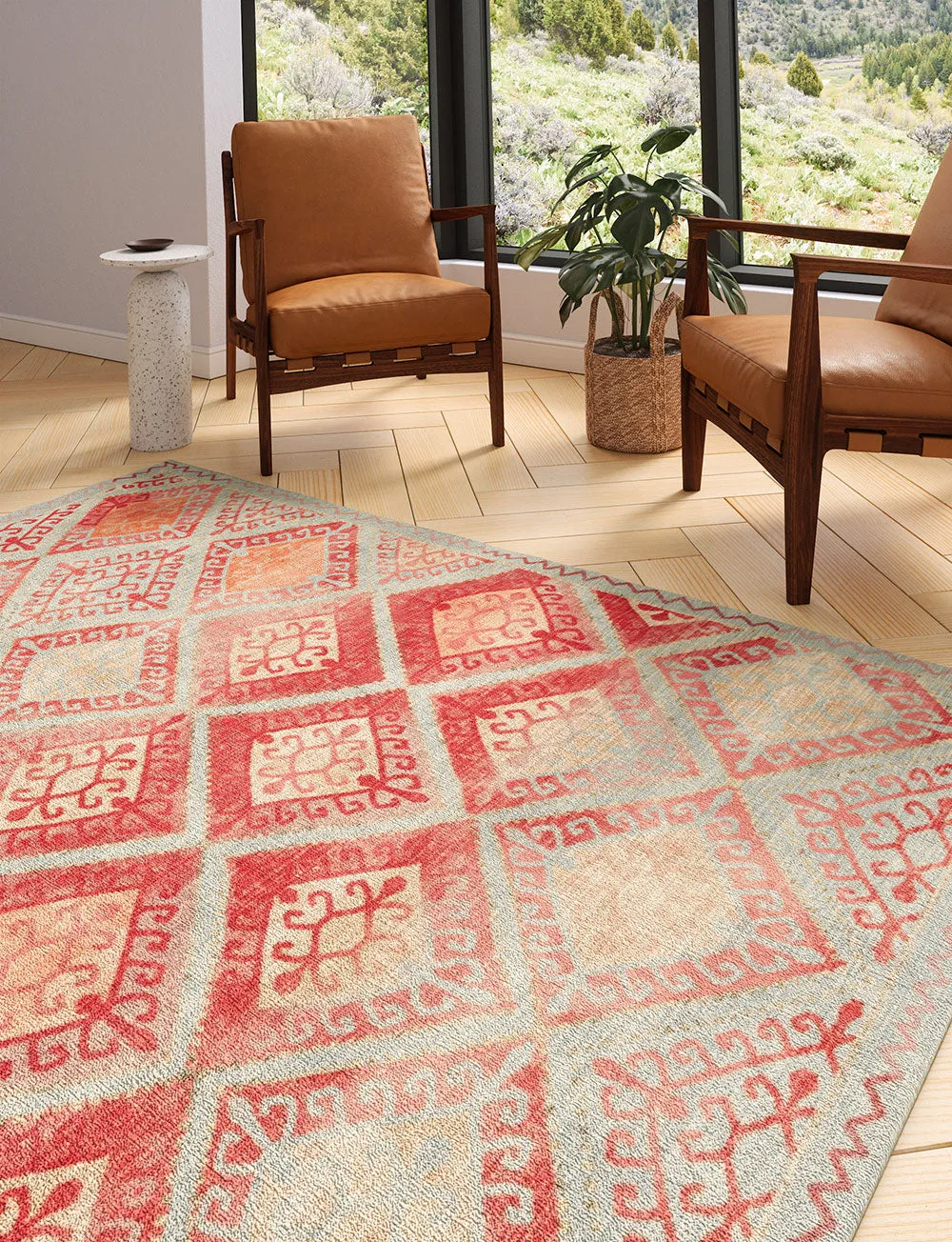 Kazna Orange Teal Rug