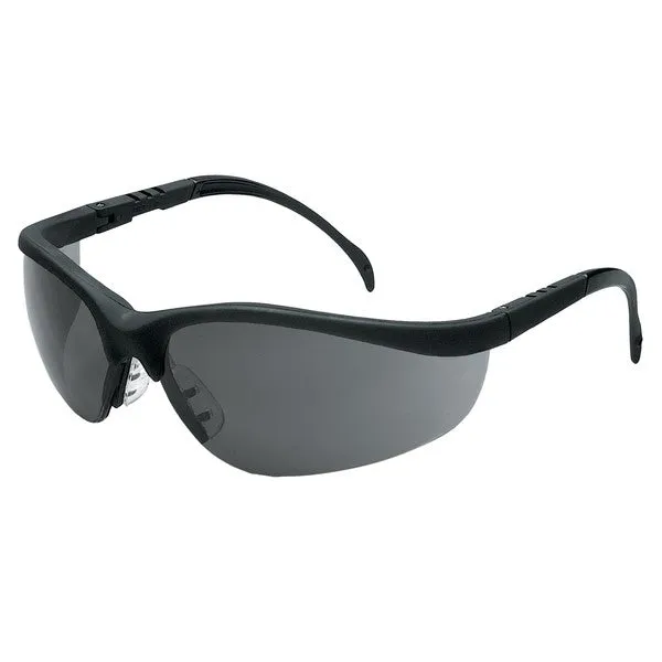 KD112 MCR Safety Klondike KD1 Series Safety Glasses, Gray Lens, Black Frame