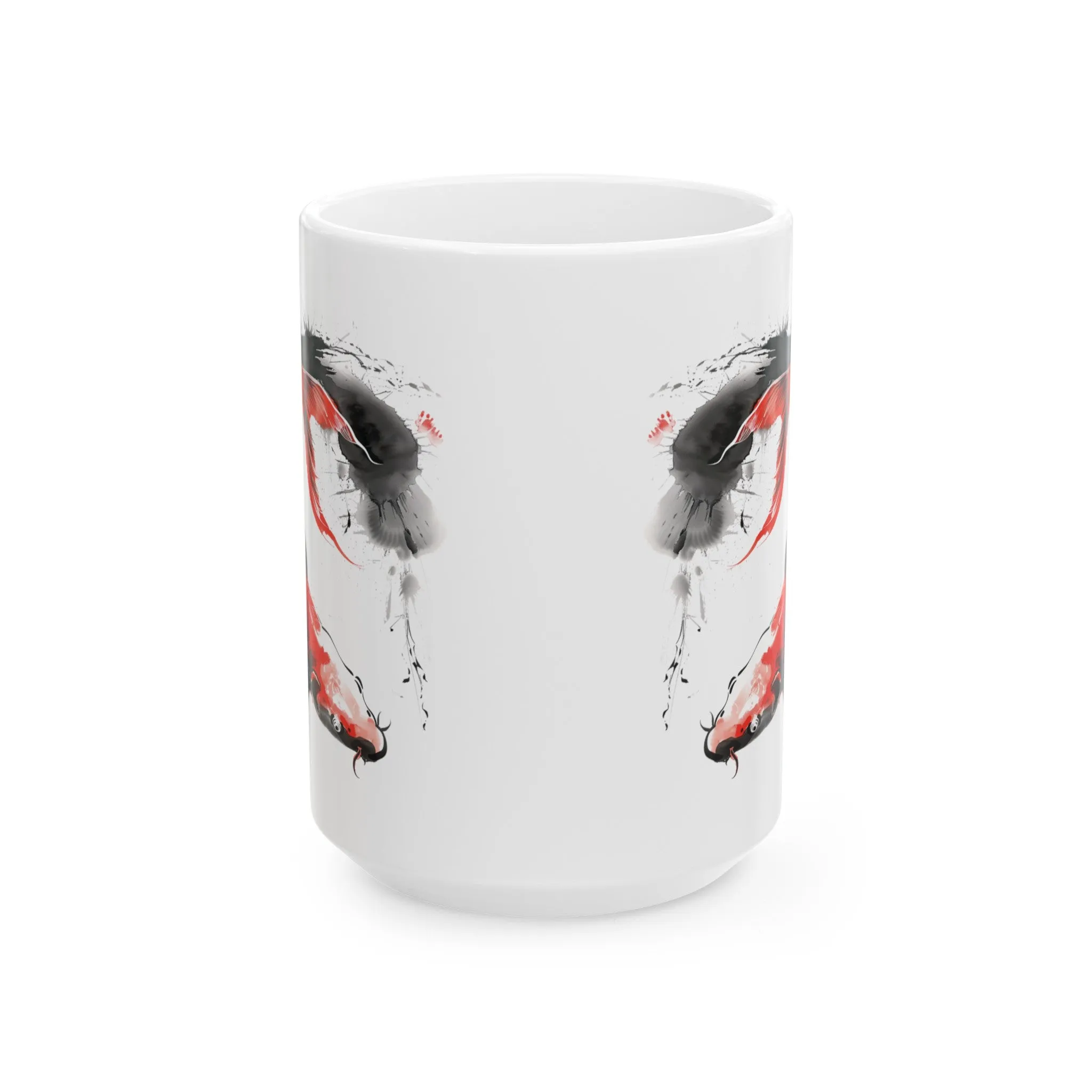 Koi Fish Mug, Aquarium Coffee Mug, Fish Tank Tea Cup, Fish Lover Mug, Pond Fish Mug, Koi Fish Drawing Mug, Aquatic Life Mug, Fish Decor Mug