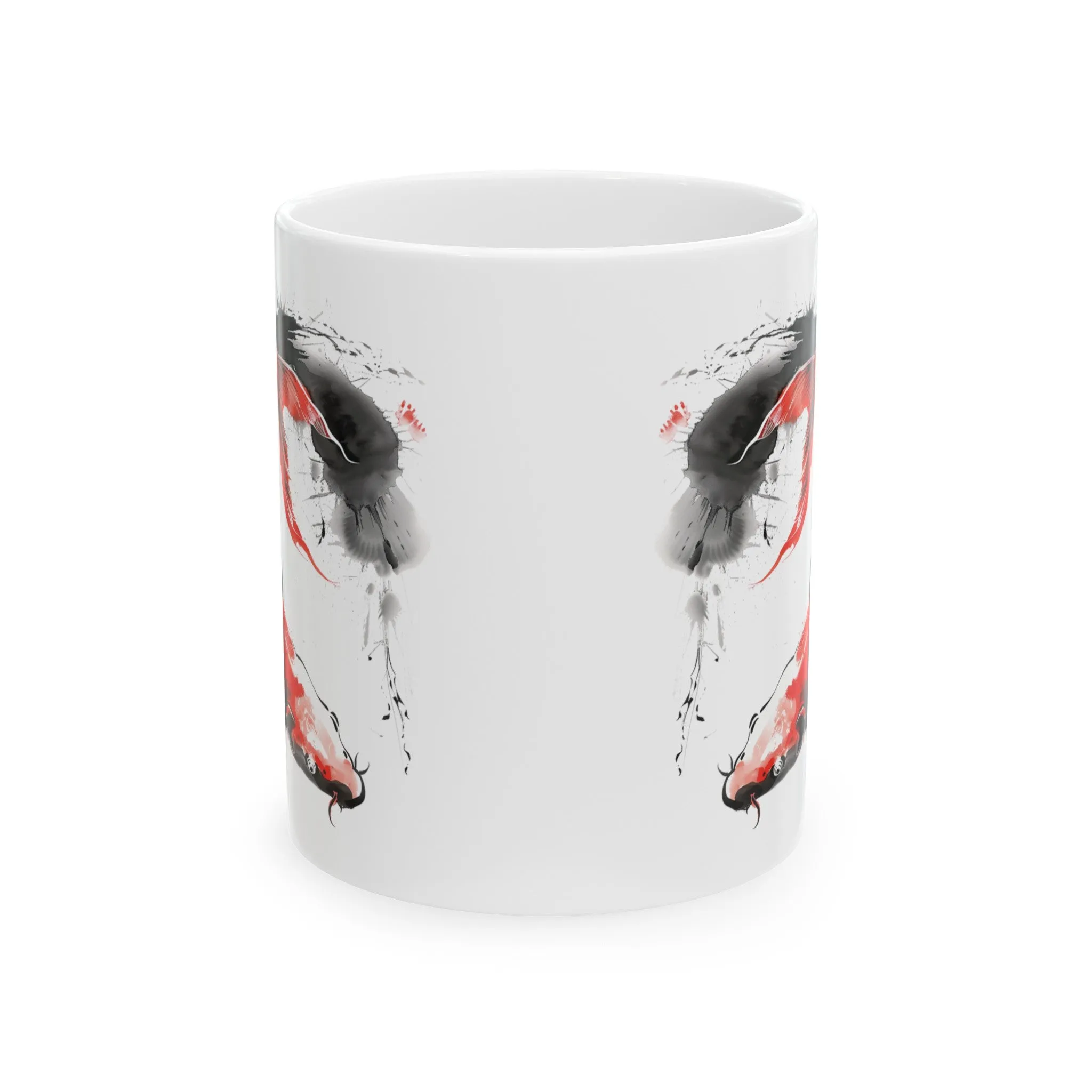 Koi Fish Mug, Aquarium Coffee Mug, Fish Tank Tea Cup, Fish Lover Mug, Pond Fish Mug, Koi Fish Drawing Mug, Aquatic Life Mug, Fish Decor Mug