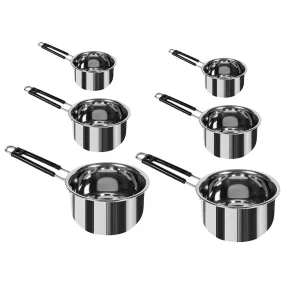 Kuber Industries Set of 3 Stainless Steel Saucepan/Tea Pan|1.1 L, 1.5 L, 2.2 L Capacity|Silicon Handle|Thick Base for Boiling Milk & Tea|Heavy Duty Gauge|Tapeli Patila, Sauce Pot Cookware (Pack of 2)