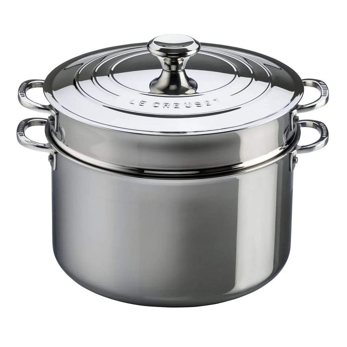 Le Creuset 9 Qt. Stockpot w/Lid & Deep Colander Insert - Stainless Steel