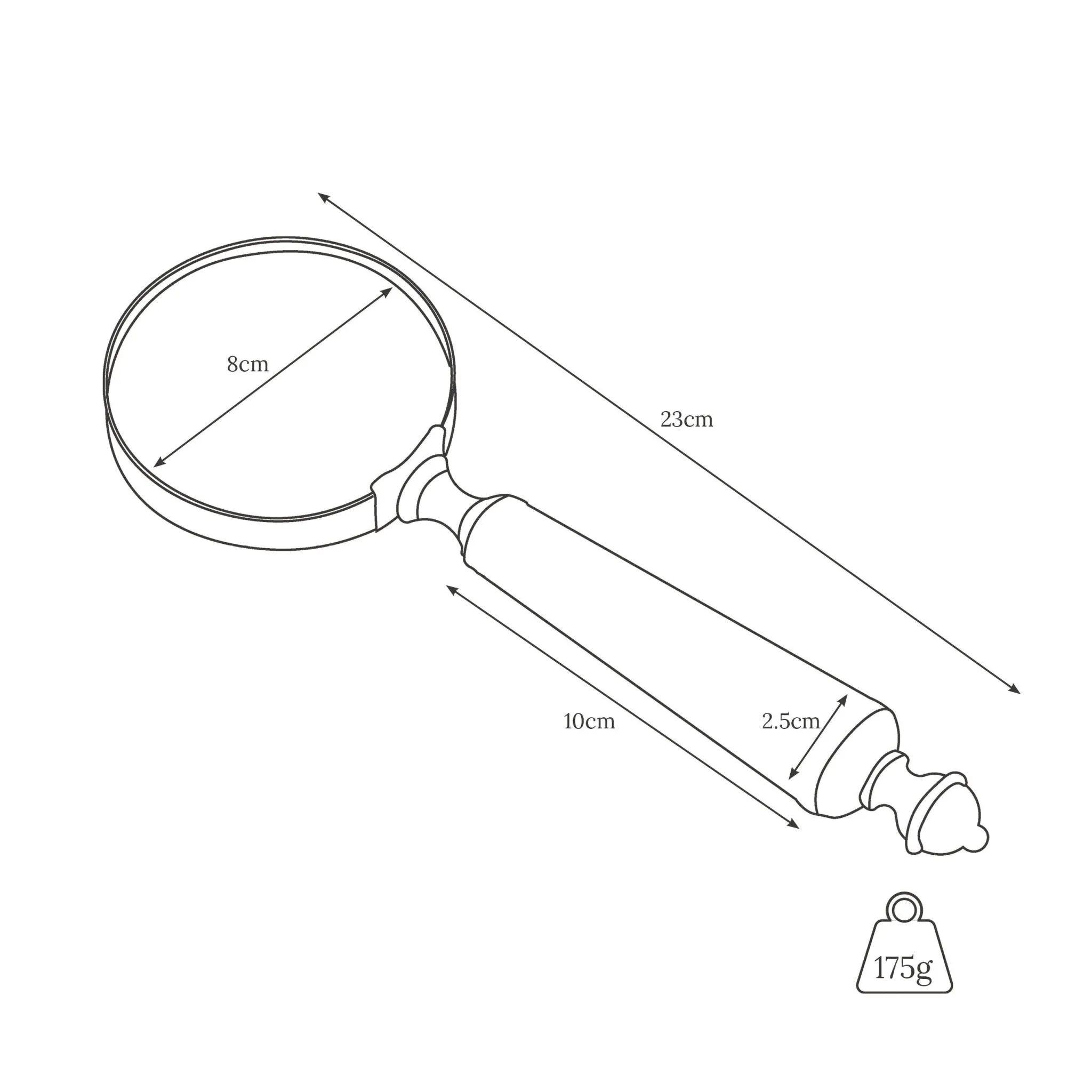 Leather Handled Magnifying Glass