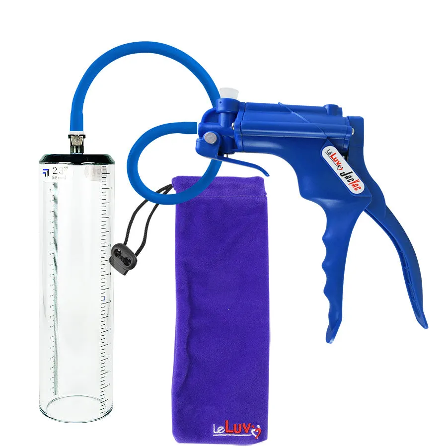 LeLuv JacVac Penis Pump with Swivel Gauge Options - Choose Thick-Walled Cylinder