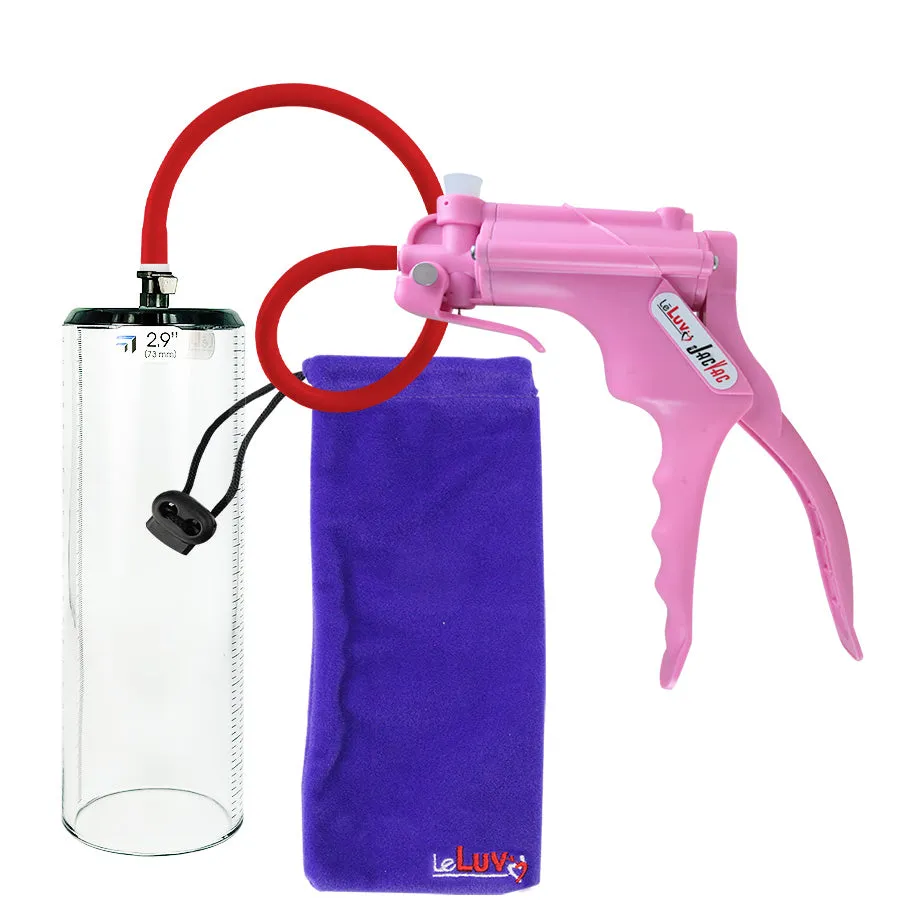 LeLuv JacVac Penis Pump with Swivel Gauge Options - Choose Thick-Walled Cylinder