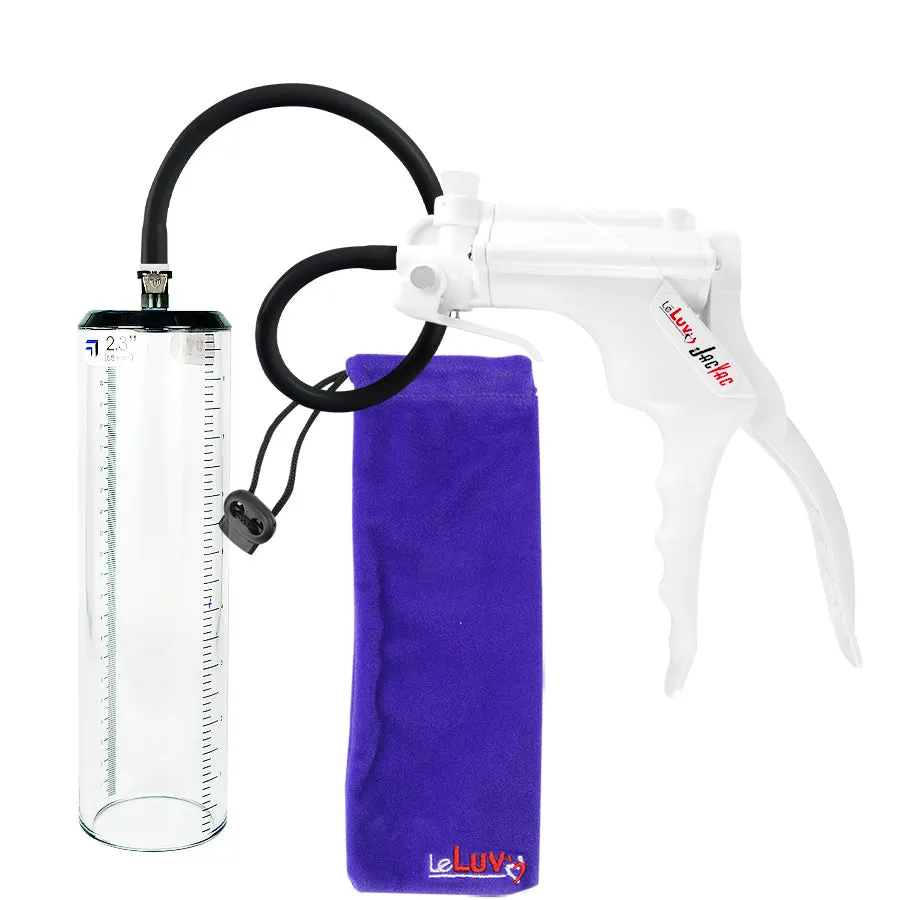 LeLuv JacVac Penis Pump with Swivel Gauge Options - Choose Thick-Walled Cylinder