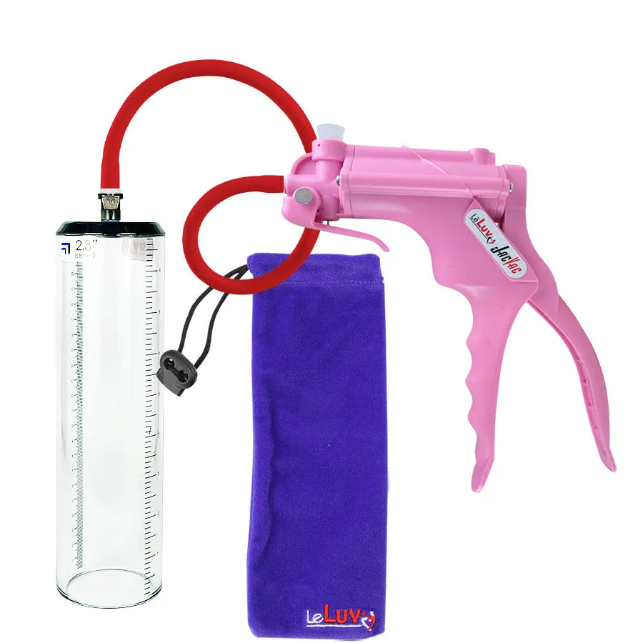 LeLuv JacVac Penis Pump with Swivel Gauge Options - Choose Thick-Walled Cylinder