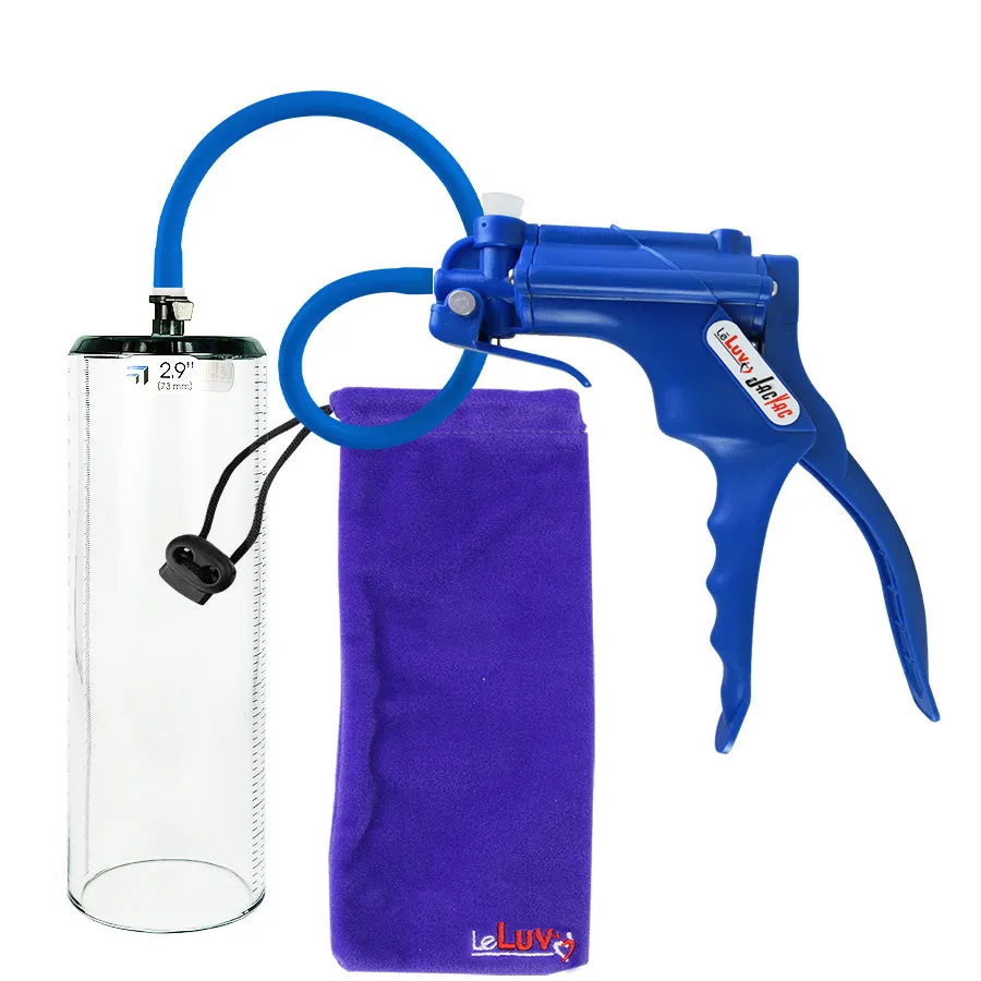 LeLuv JacVac Penis Pump with Swivel Gauge Options - Choose Thick-Walled Cylinder