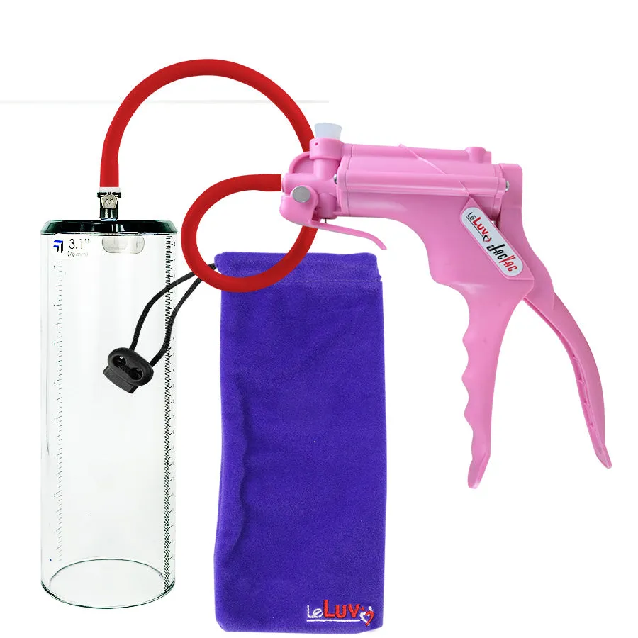 LeLuv JacVac Penis Pump with Swivel Gauge Options - Choose Thick-Walled Cylinder