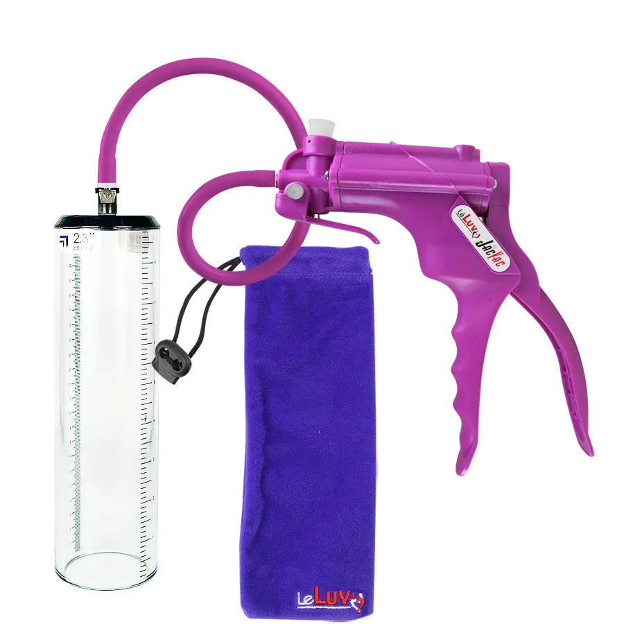 LeLuv JacVac Penis Pump with Swivel Gauge Options - Choose Thick-Walled Cylinder