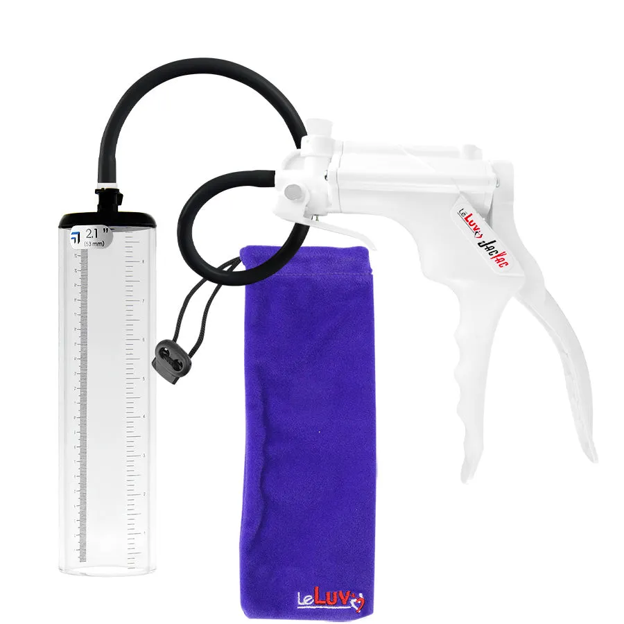 LeLuv JacVac Penis Pump with Swivel Gauge Options - Choose Thick-Walled Cylinder