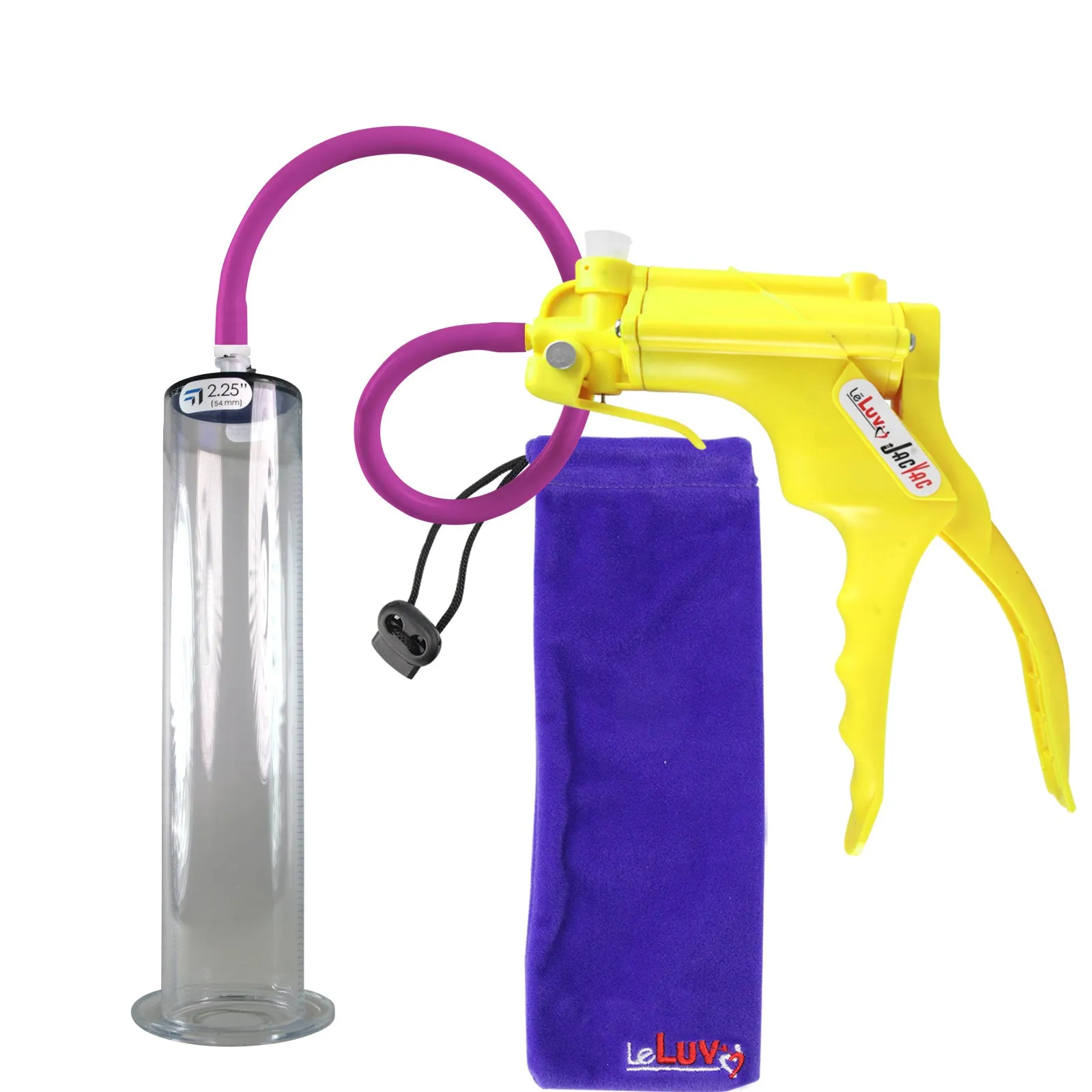 LeLuv JacVac Penis Pump with Swivel Gauge Options - Choose Wide Flange Cylinder