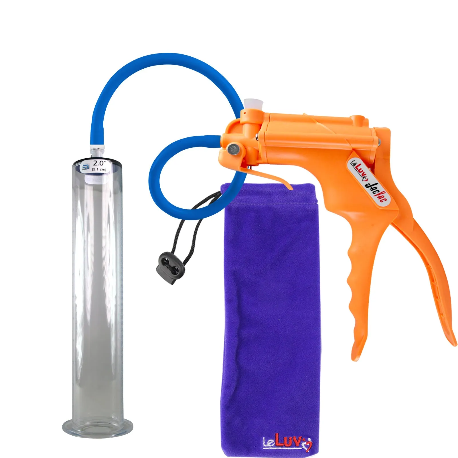 LeLuv JacVac Penis Pump with Swivel Gauge Options - Choose Wide Flange Cylinder