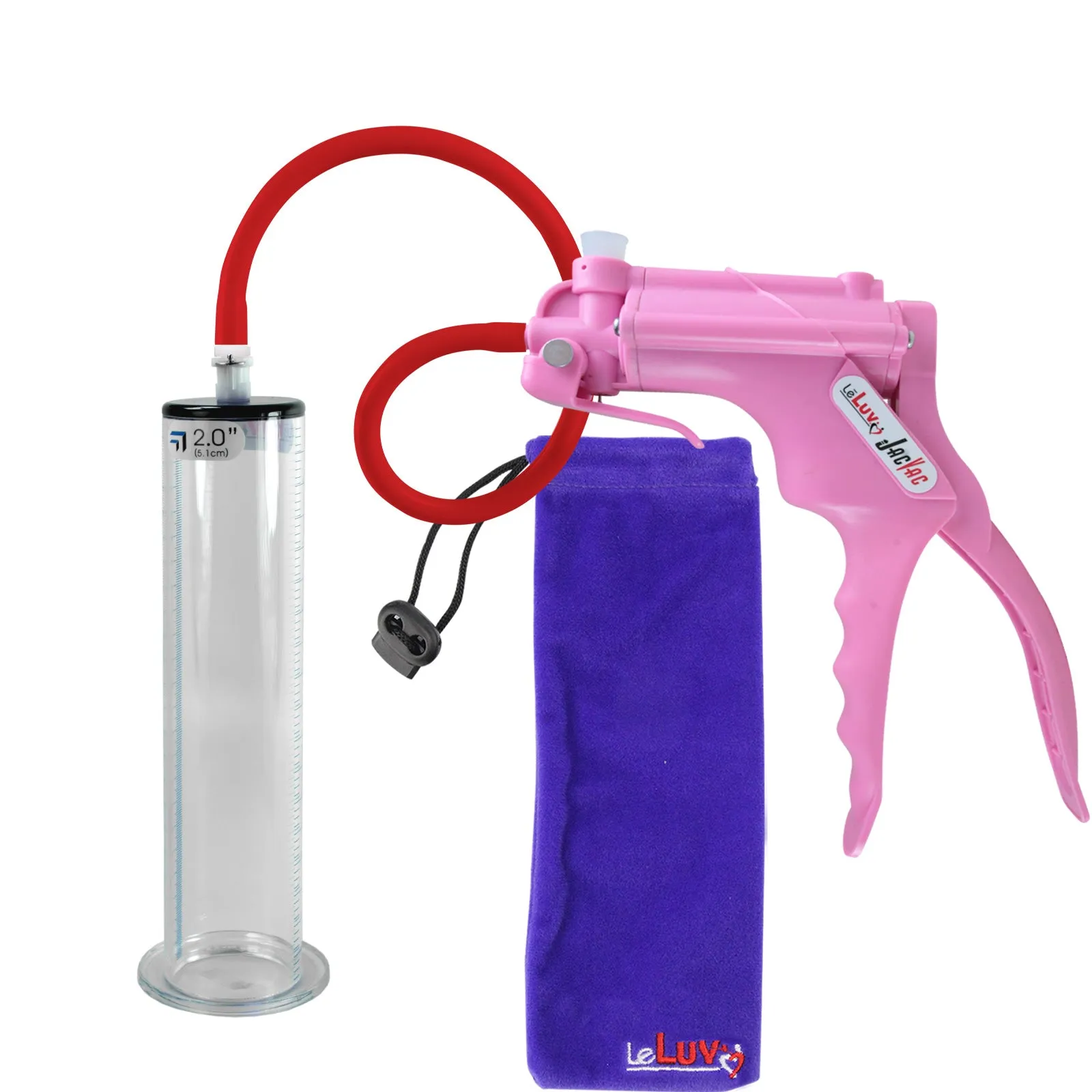 LeLuv JacVac Penis Pump with Swivel Gauge Options - Choose Wide Flange Cylinder