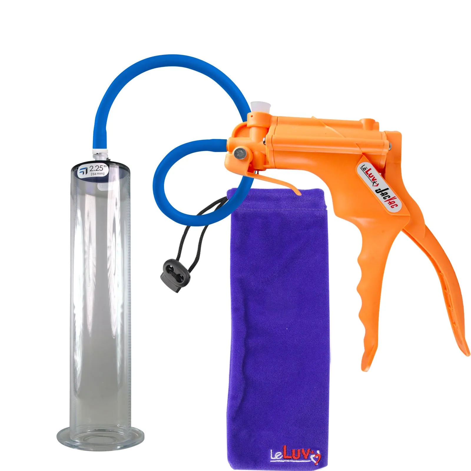 LeLuv JacVac Penis Pump with Swivel Gauge Options - Choose Wide Flange Cylinder