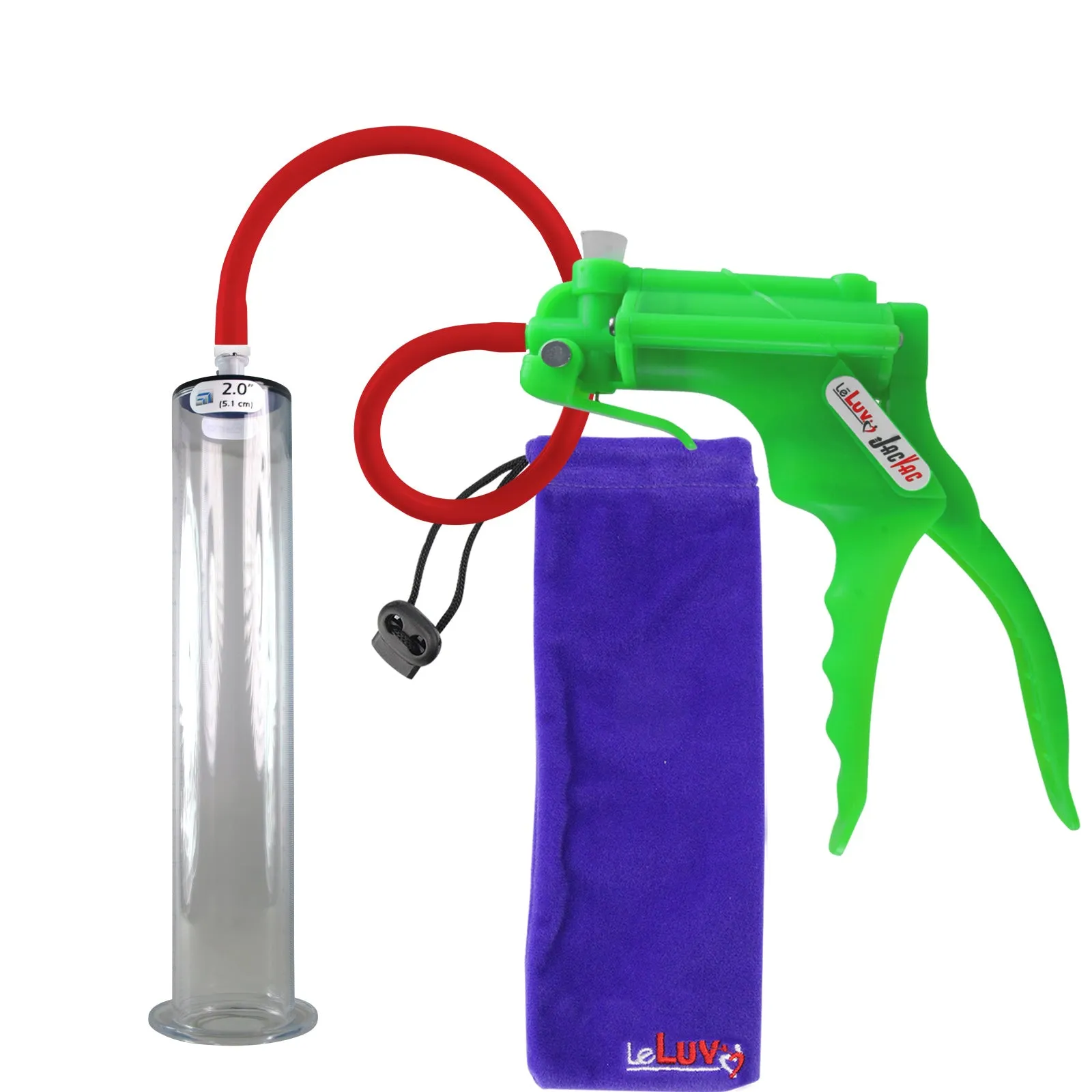 LeLuv JacVac Penis Pump with Swivel Gauge Options - Choose Wide Flange Cylinder