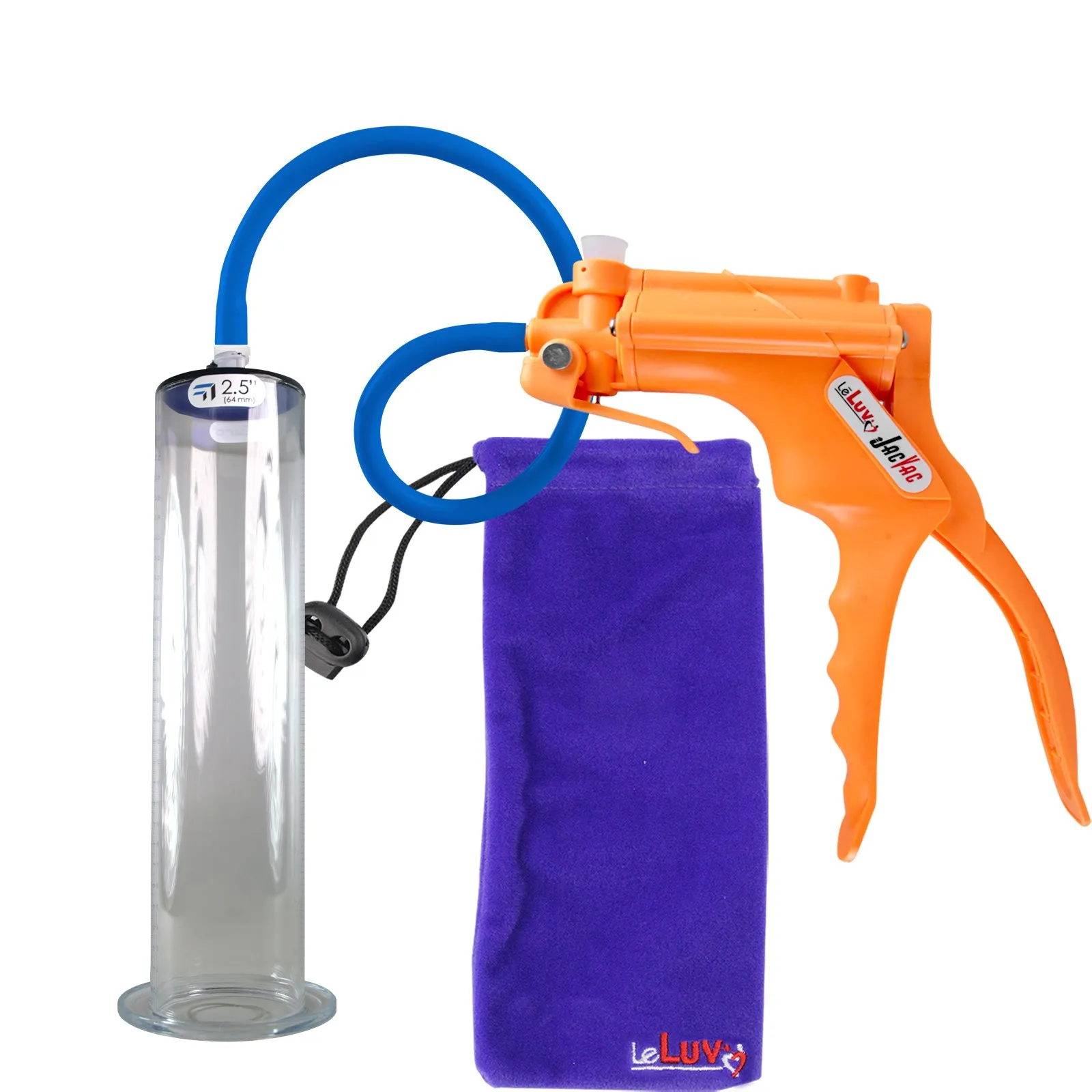 LeLuv JacVac Penis Pump with Swivel Gauge Options - Choose Wide Flange Cylinder