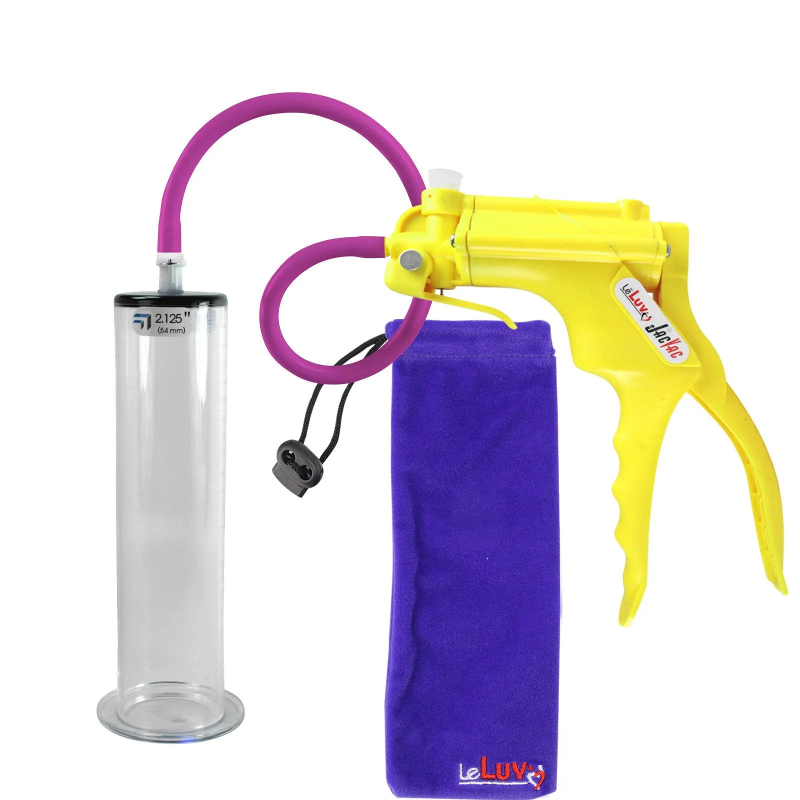 LeLuv JacVac Penis Pump with Swivel Gauge Options - Choose Wide Flange Cylinder