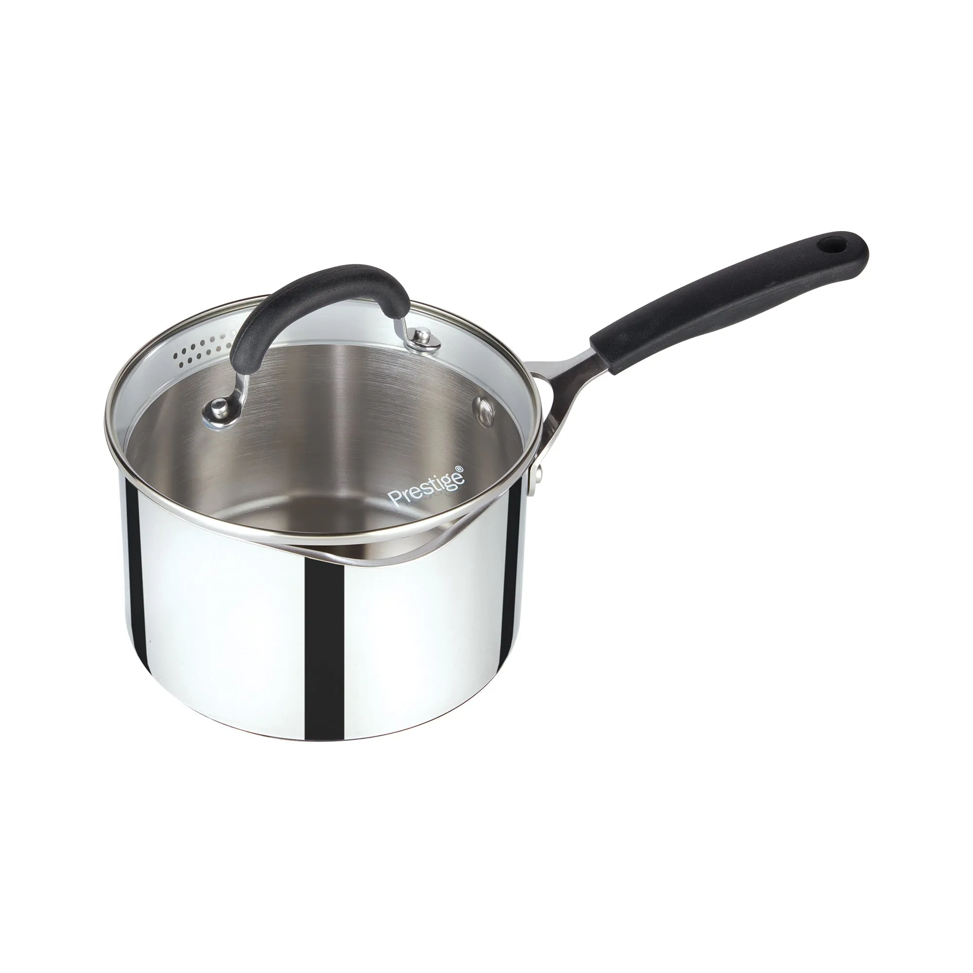 Made to Last: Stainless Steel Saucepan & Straining Lid - 3 Sizes: 16cm, 18cm and 20cm