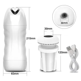 Male Masturbator Cup Flashlight with Suction and Vibration