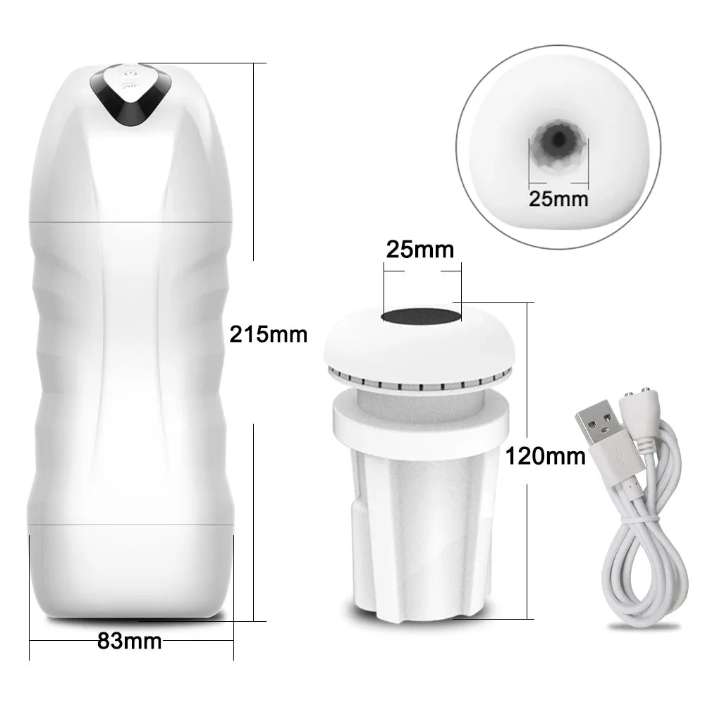 Male Masturbator Cup Flashlight with Suction and Vibration