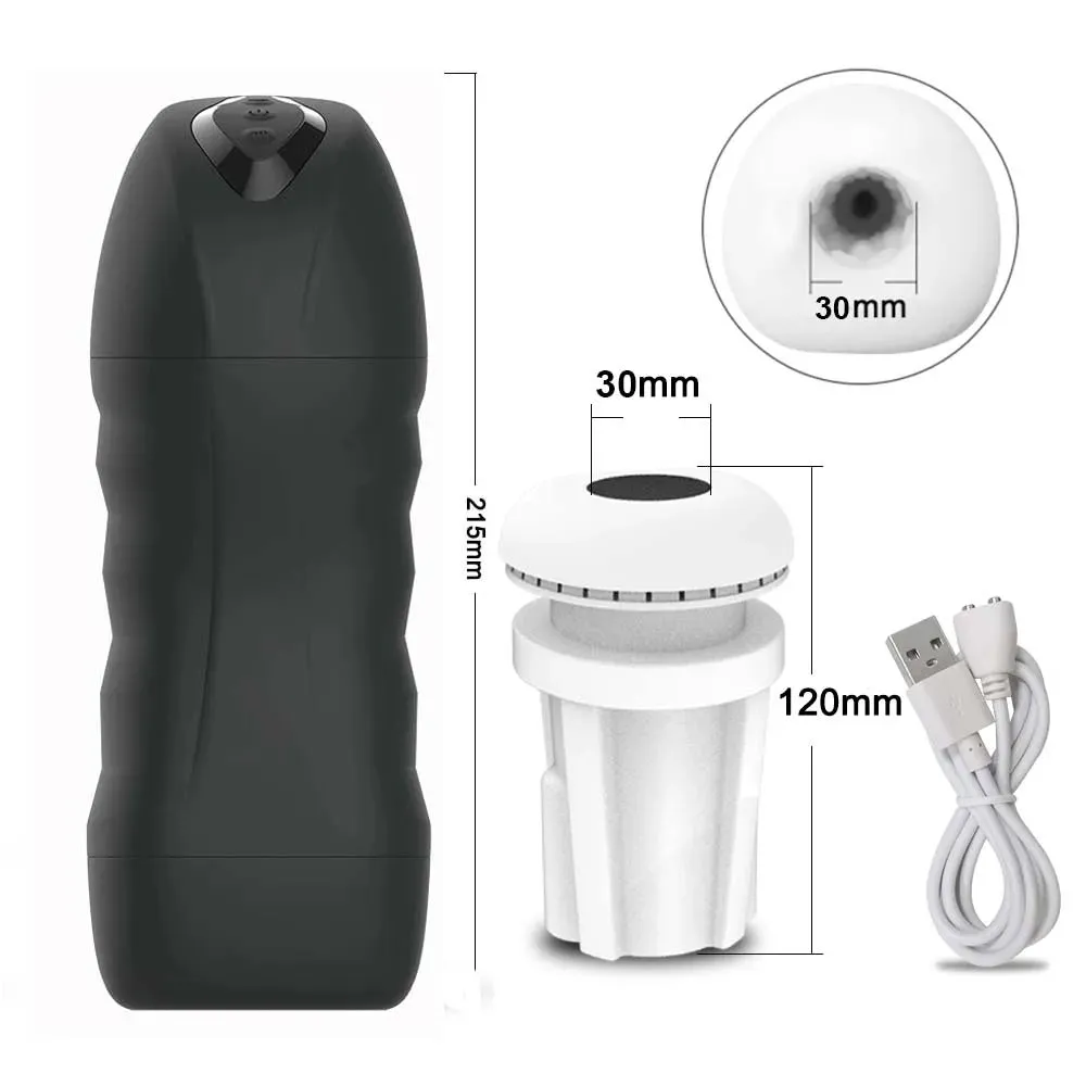 Male Masturbator Cup Flashlight with Suction and Vibration