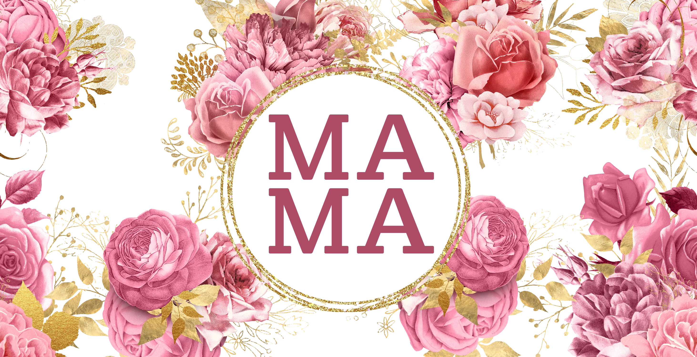 MAMA Pink floral- UV DTF Wrap 16 oz