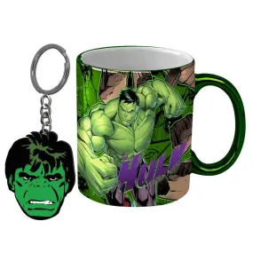 Marvel Hulk Metallic Coffee Mug Cup with PVC Key Ring